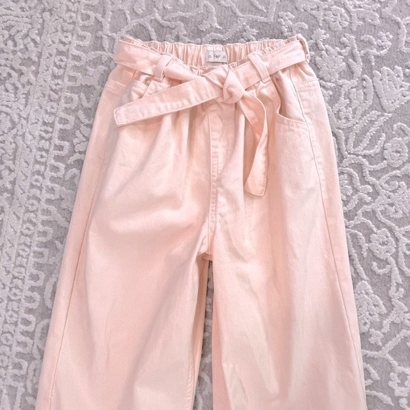 F&F Girls High Waist Dye Wash Denim Pant - Picture 6 of 13